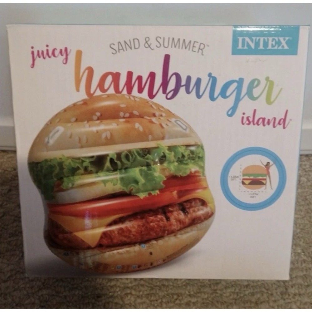INTEX Juicy Hamburger Island 58780  53"X50"